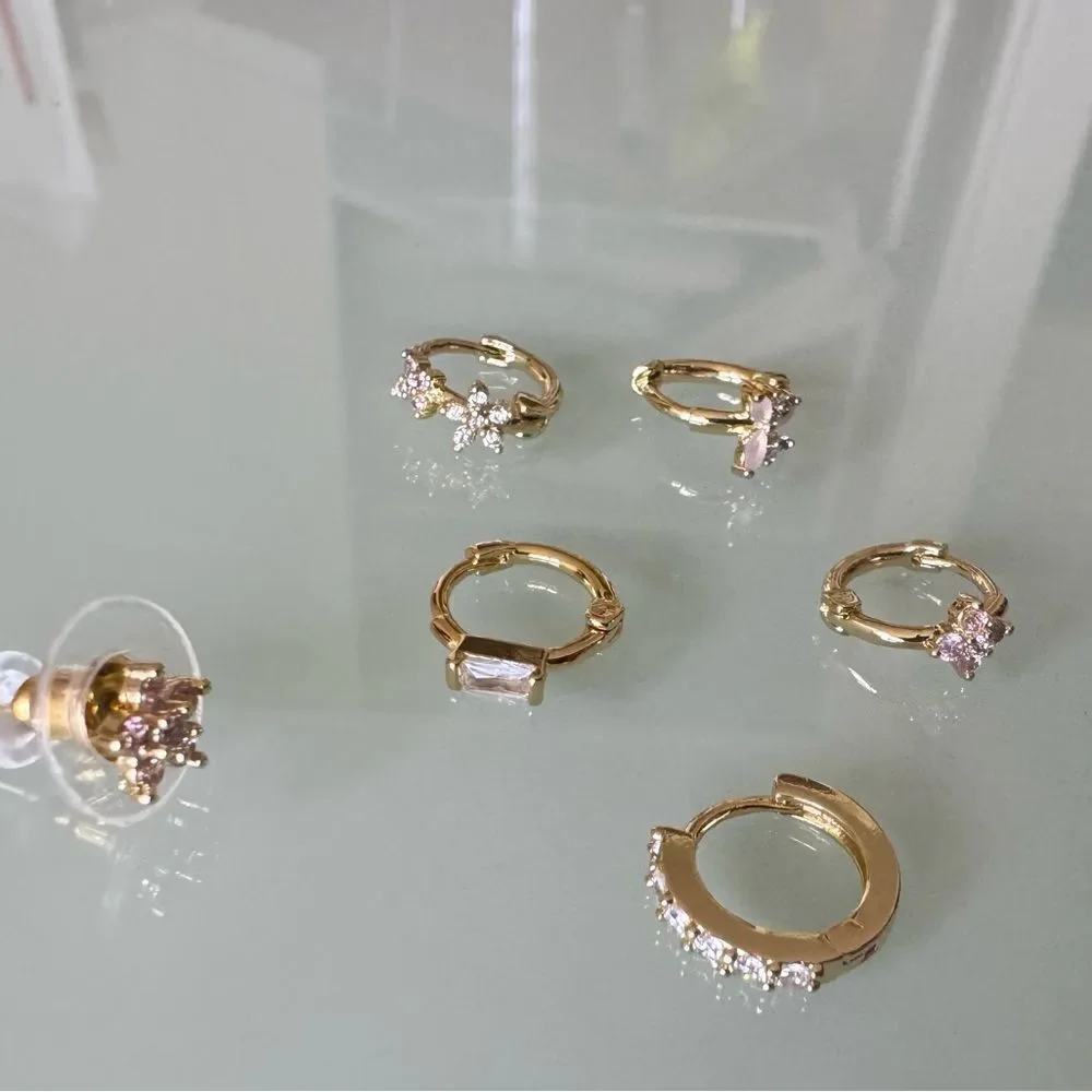 Stackable earrings Set A1124 - Picture 3 of 3
